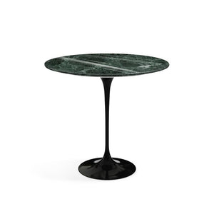 Saarinen Side Table - 22” Oval side/end table Knoll Black Verde Alpi marble, Shiny finish 