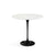 Saarinen Side Table - 22” Oval side/end table Knoll Black Vetro Bianco 