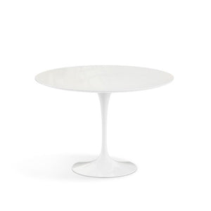 Saarinen Outdoor Dining Table - 42" Round Outdoors Knoll Vetro Bianco White 