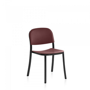 Emeco 1 Inch Stacking Chair Chairs Emeco Dark Powder Coated Aluminum Bordeaux 