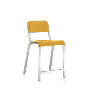 1951 Counter Stool By Emeco bar seating Emeco Recycled PET - Mustard Yellow 