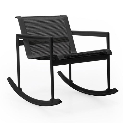 1966 Single Rocker lounge chair Knoll Onyx with Onyx Mesh & Strap 