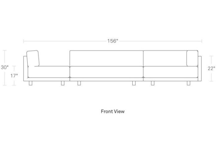 Sunday J Sectional Sofa With Chaise sofa BluDot 