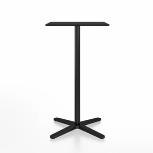 Emeco 2 Inch X Base Bar Table - Square bar seating Emeco 24" / 60cm Black Powder Coated Black HPL