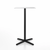 Emeco 2 Inch X Base Bar Table - Square bar seating Emeco 24" / 60cm Black Powder Coated Hand Brushed Aluminum