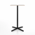 Emeco 2 Inch X Base Bar Table - Square bar seating Emeco 24" / 60cm Black Powder Coated White Laminate Plywood