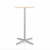 Emeco 2 Inch X Base Bar Table - Square bar seating Emeco 24" / 60cm Silver Powder Coated Accoya (Outdoor Approved)