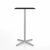 Emeco 2 Inch X Base Bar Table - Square bar seating Emeco 24" / 60cm Silver Powder Coated Black HPL