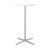 Emeco 2 Inch X Base Bar Table - Square bar seating Emeco 24" / 60cm Silver Powder Coated Hand Brushed Aluminum