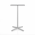 Emeco 2 Inch X Base Bar Table - Square bar seating Emeco 24" / 60cm Silver Powder Coated White HPL