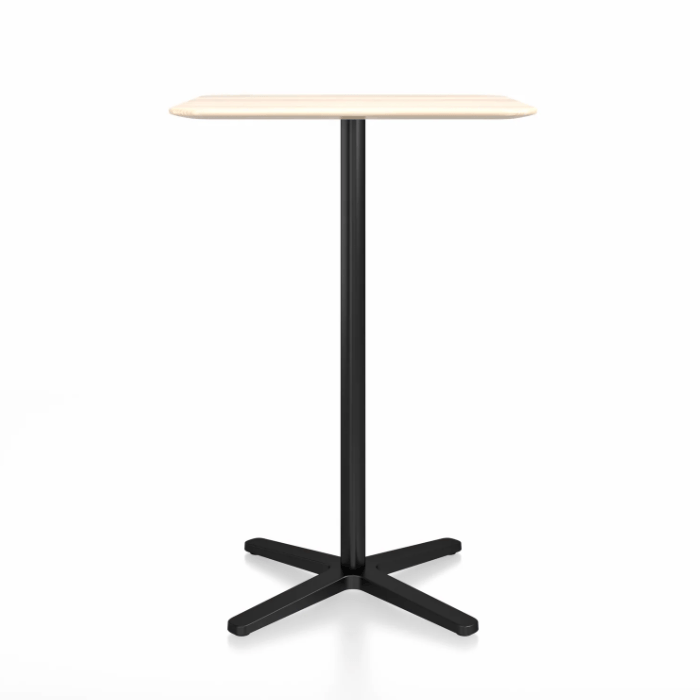 Emeco 2 Inch X Base Bar Table - Square bar seating Emeco 30" / 76cm Black Powder Coated Accoya (Outdoor Approved)