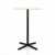 Emeco 2 Inch X Base Bar Table - Square bar seating Emeco 30" / 76cm Black Powder Coated Accoya (Outdoor Approved)