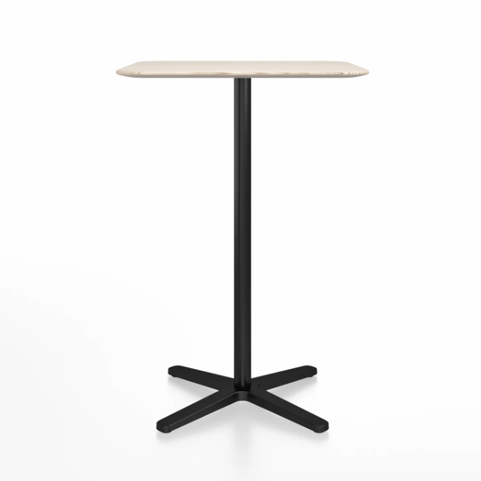 Emeco 2 Inch X Base Bar Table - Square bar seating Emeco 30&quot; / 76cm Black Powder Coated Ash