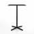 Emeco 2 Inch X Base Bar Table - Square bar seating Emeco 30" / 76cm Black Powder Coated Black HPL