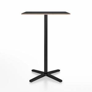 Emeco 2 Inch X Base Bar Table - Square bar seating Emeco 30" / 76cm Black Powder Coated Black Laminate Plywood