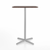 Emeco 2 Inch X Base Bar Table - Square bar seating Emeco 30" / 76cm Silver Powder Coated Walnut