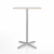 Emeco 2 Inch X Base Bar Table - Square bar seating Emeco 30" / 76cm Silver Powder Coated White Laminate Plywood