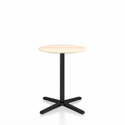 Emeco 2 Inch X Base Cafe Table - Round Coffee Tables Emeco 24" / 60cm Black Powder Coated Accoya (Outdoor Approved)