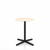 Emeco 2 Inch X Base Cafe Table - Round Coffee Tables Emeco 24" / 60cm Black Powder Coated Accoya (Outdoor Approved)