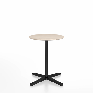 Emeco 2 Inch X Base Cafe Table - Round Coffee Tables Emeco 24" / 60cm Black Powder Coated Ash