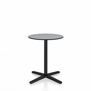 Emeco 2 Inch X Base Cafe Table - Round Coffee Tables Emeco 24" / 60cm Black Powder Coated Grey HPL