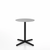 Emeco 2 Inch X Base Cafe Table - Round Coffee Tables Emeco 24" / 60cm Black Powder Coated Hand Brushed Aluminum