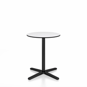 Emeco 2 Inch X Base Cafe Table - Round Coffee Tables Emeco 24" / 60cm Black Powder Coated White HPL