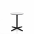 Emeco 2 Inch X Base Cafe Table - Round Coffee Tables Emeco 24" / 60cm Black Powder Coated White HPL