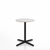 Emeco 2 Inch X Base Cafe Table - Round Coffee Tables Emeco 24" / 60cm Black Powder Coated White Laminate Plywood