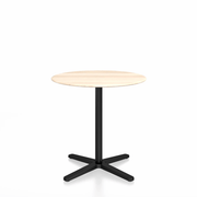 Emeco 2 Inch X Base Cafe Table - Round Coffee Tables Emeco 30" / 76cm Black Powder Coated Accoya (Outdoor Approved)