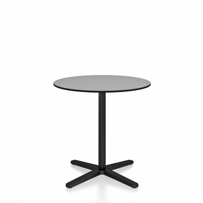 Emeco 2 Inch X Base Cafe Table - Round Coffee Tables Emeco 30&quot; / 76cm Black Powder Coated Grey HPL