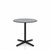 Emeco 2 Inch X Base Cafe Table - Round Coffee Tables Emeco 30" / 76cm Black Powder Coated Grey HPL