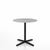 Emeco 2 Inch X Base Cafe Table - Round Coffee Tables Emeco 30" / 76cm Black Powder Coated Hand Brushed Aluminum