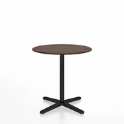 Emeco 2 Inch X Base Cafe Table - Round Coffee Tables Emeco 30" / 76cm Black Powder Coated Walnut