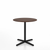 Emeco 2 Inch X Base Cafe Table - Round Coffee Tables Emeco 30" / 76cm Black Powder Coated Walnut