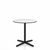 Emeco 2 Inch X Base Cafe Table - Round Coffee Tables Emeco 30" / 76cm Black Powder Coated White HPL