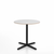 Emeco 2 Inch X Base Cafe Table - Round Coffee Tables Emeco 30" / 76cm Black Powder Coated White Laminate Plywood