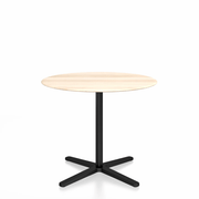 Emeco 2 Inch X Base Cafe Table - Round Coffee Tables Emeco 36 / 91cm Black Powder Coated Accoya (Outdoor Approved)
