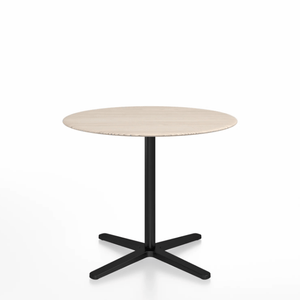 Emeco 2 Inch X Base Cafe Table - Round Coffee Tables Emeco 36 / 91cm Black Powder Coated Ash