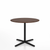 Emeco 2 Inch X Base Cafe Table - Round Coffee Tables Emeco 36 / 91cm Black Powder Coated Walnut