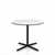 Emeco 2 Inch X Base Cafe Table - Round Coffee Tables Emeco 36 / 91cm Black Powder Coated White HPL