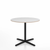 Emeco 2 Inch X Base Cafe Table - Round Coffee Tables Emeco 36 / 91cm Black Powder Coated White Laminate Plywood