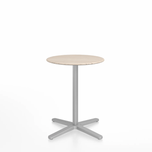 Emeco 2 Inch X Base Cafe Table - Round Coffee Tables Emeco 24" / 60cm Silver Powder Coated Ash