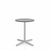 Emeco 2 Inch X Base Cafe Table - Round Coffee Tables Emeco 24" / 60cm Silver Powder Coated Grey HPL