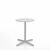 Emeco 2 Inch X Base Cafe Table - Round Coffee Tables Emeco 24" / 60cm Silver Powder Coated White Laminate Plywood