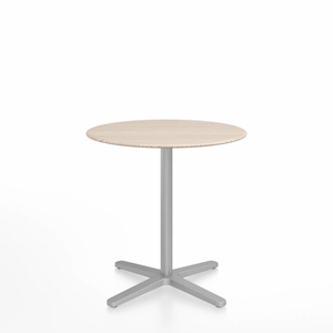 Emeco 2 Inch X Base Cafe Table - Round Coffee Tables Emeco 30" / 76cm Silver Powder Coated Ash