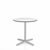 Emeco 2 Inch X Base Cafe Table - Round Coffee Tables Emeco 30" / 76cm Silver Powder Coated White HPL