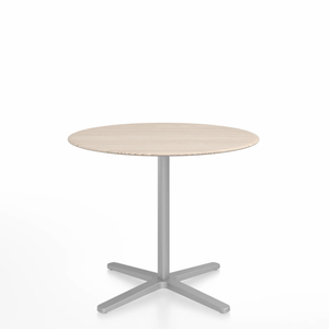 Emeco 2 Inch X Base Cafe Table - Round Coffee Tables Emeco 36 / 91cm Silver Powder Coated Ash