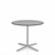 Emeco 2 Inch X Base Cafe Table - Round Coffee Tables Emeco 36 / 91cm Silver Powder Coated Grey HPL