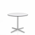 Emeco 2 Inch X Base Cafe Table - Round Coffee Tables Emeco 36 / 91cm Silver Powder Coated White HPL